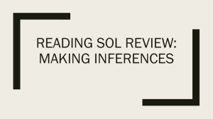 READING SOL REVIEW: MAKING INFERENCES