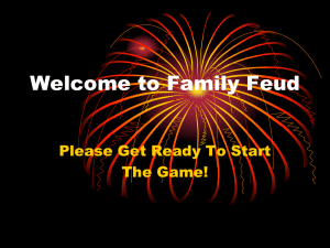 Welcome to Family Feud Please Get Ready To Start The Game!