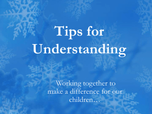 Tips for Understanding Working together to make a difference for our