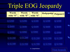 Triple EOG Jeopardy