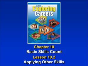 Basic Skills Count Applying Other Skills Chapter 10 Lesson 10.2