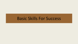 Basic Skills For Success