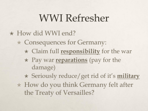 WWI Refresher