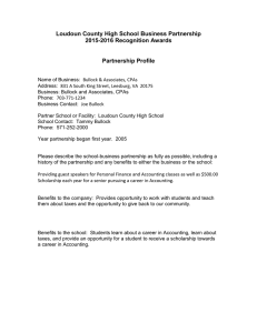 Loudoun County High School Business Partnership 2015-2016 Recognition Awards  Partnership Profile