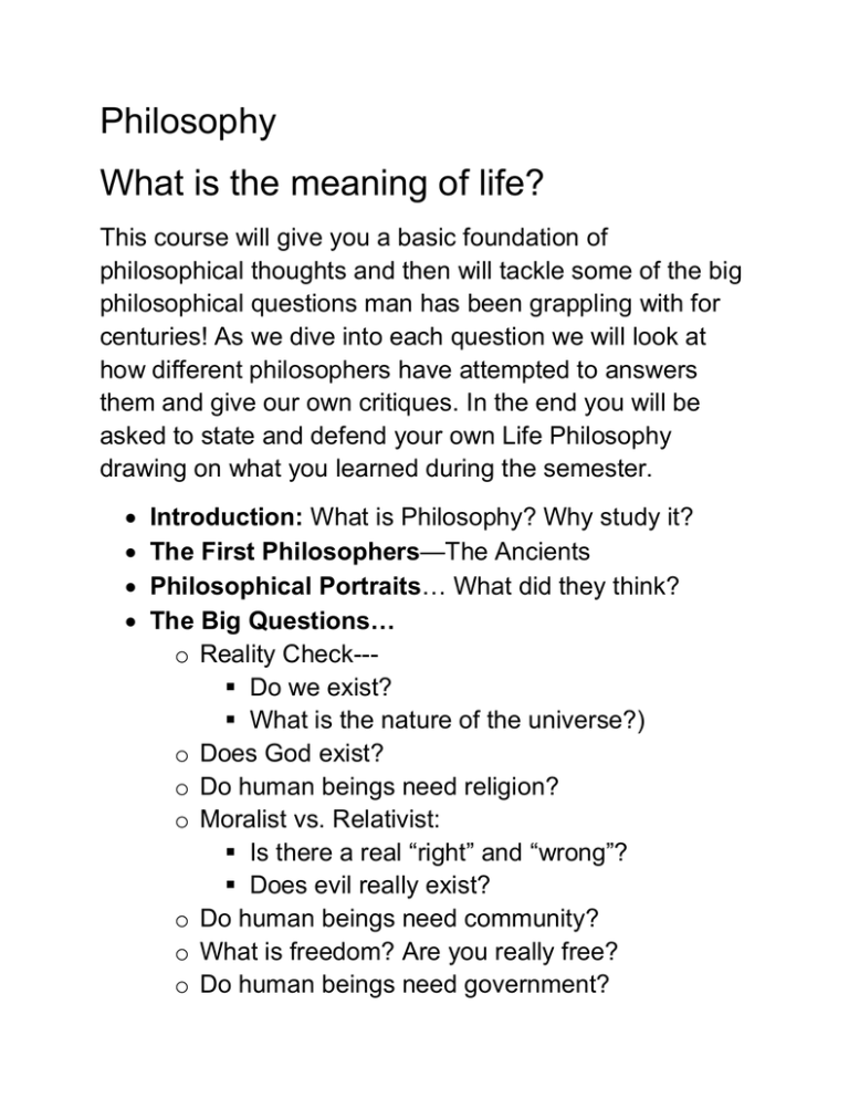 What Are Some Fundamental Beliefs That Are Part Of Your Philosophy Of Life