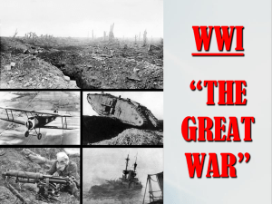 WWI “THE GREAT WAR”