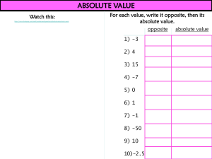 ABSOLUTE VALUE