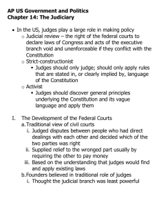 AP US Government and Politics Chapter 14: The Judiciary