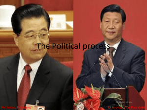 The Political process Hu Jintao, President Xi Jinping, Vice President Alexander strain