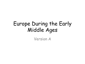Europe During the Early Middle Ages Version A