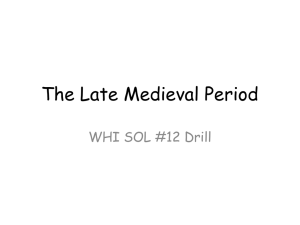 The Late Medieval Period WHI SOL #12 Drill