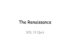 The Renaissance SOL 13 Quiz