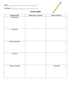 STUDY GUIDE Reading Skill What does it mean? Draw a Picture