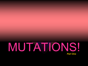 MUTATIONS! Part One