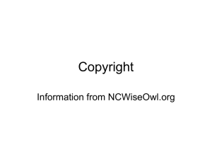 Copyright Information from NCWiseOwl.org