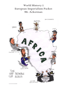 World History 2 European Imperialism Packet Mr. Ackerman