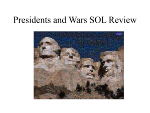 Presidents and Wars SOL Review