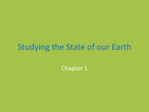 Studying the State of our Earth Chapter 1