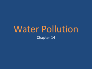 Water Pollution Chapter 14