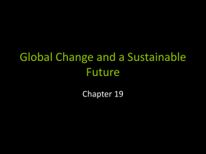 Global Change and a Sustainable Future Chapter 19