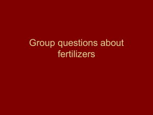Group questions about fertilizers
