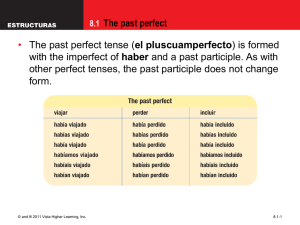 The past perfect • el pluscuamperfecto haber