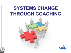 SYSTEMS CHANGE THROUGH COACHING