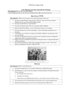 WWII Part 2 Study Guide