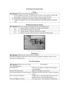 Great Depression Study Guide  Causes Key Question: What caused the Great Depression?