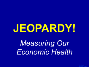 JEOPARDY! Measuring Our Economic Health Click Once to Begin