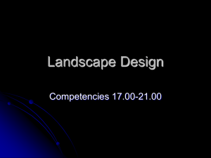 Landscape Design Competencies 17.00-21.00