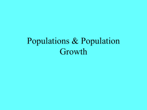 Populations &amp; Population Growth