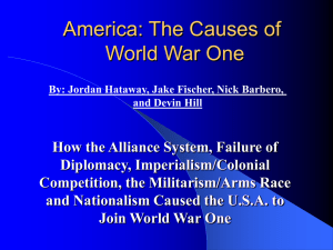 America: The Causes of World War One