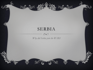 SERBIA Why did Serbia join the WAR?