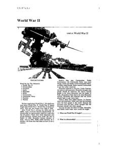 World War II 1 U.S. II 7 a, b, c
