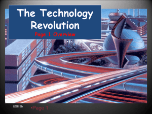 The Technology Revolution Page 1 Overview •Page 1