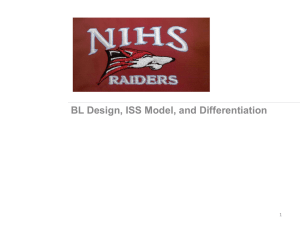 BL Design, ISS Model, and Differentiation 1