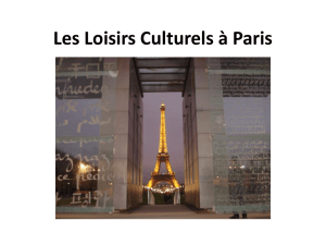 Les Loisirs Culturels à Paris