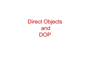Direct Objects and DOP