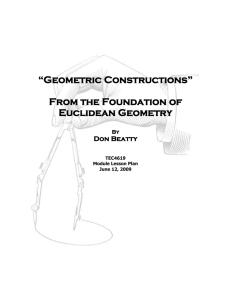 “Geometric Constructions” From the Foundation of Euclidean Geometry