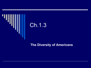 Ch.1.3 The Diversity of Americans