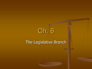 Ch. 6 The Legislative Branch