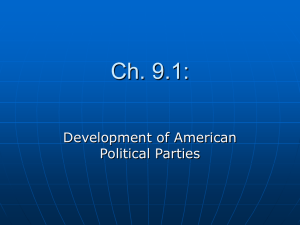 Ch. 9.1: Development of American Political Parties