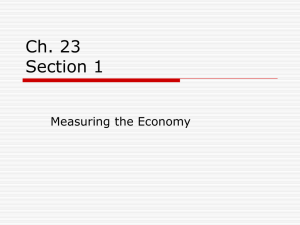 Ch. 23 Section 1 Measuring the Economy