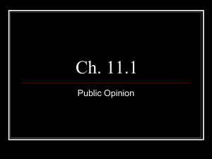 Ch. 11.1 Public Opinion