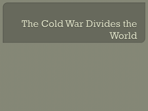 Cold War Divides the World