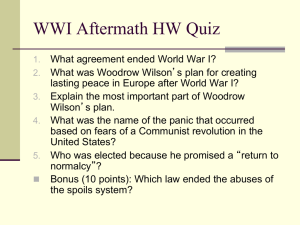 WWI Aftermath HW Quiz