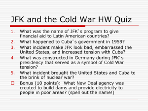 JFK and the Cold War HW Quiz