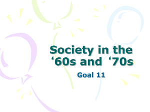 Society in the 60s and ‘ Goal 11