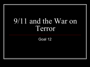 9/11 and the War on Terror Goal 12